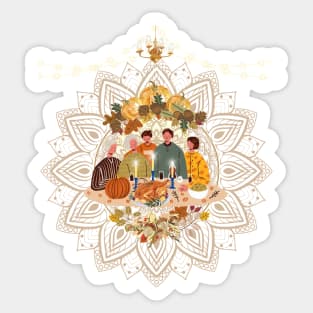 Thanksgiving Dinner with Family at Grandparents house Sticker